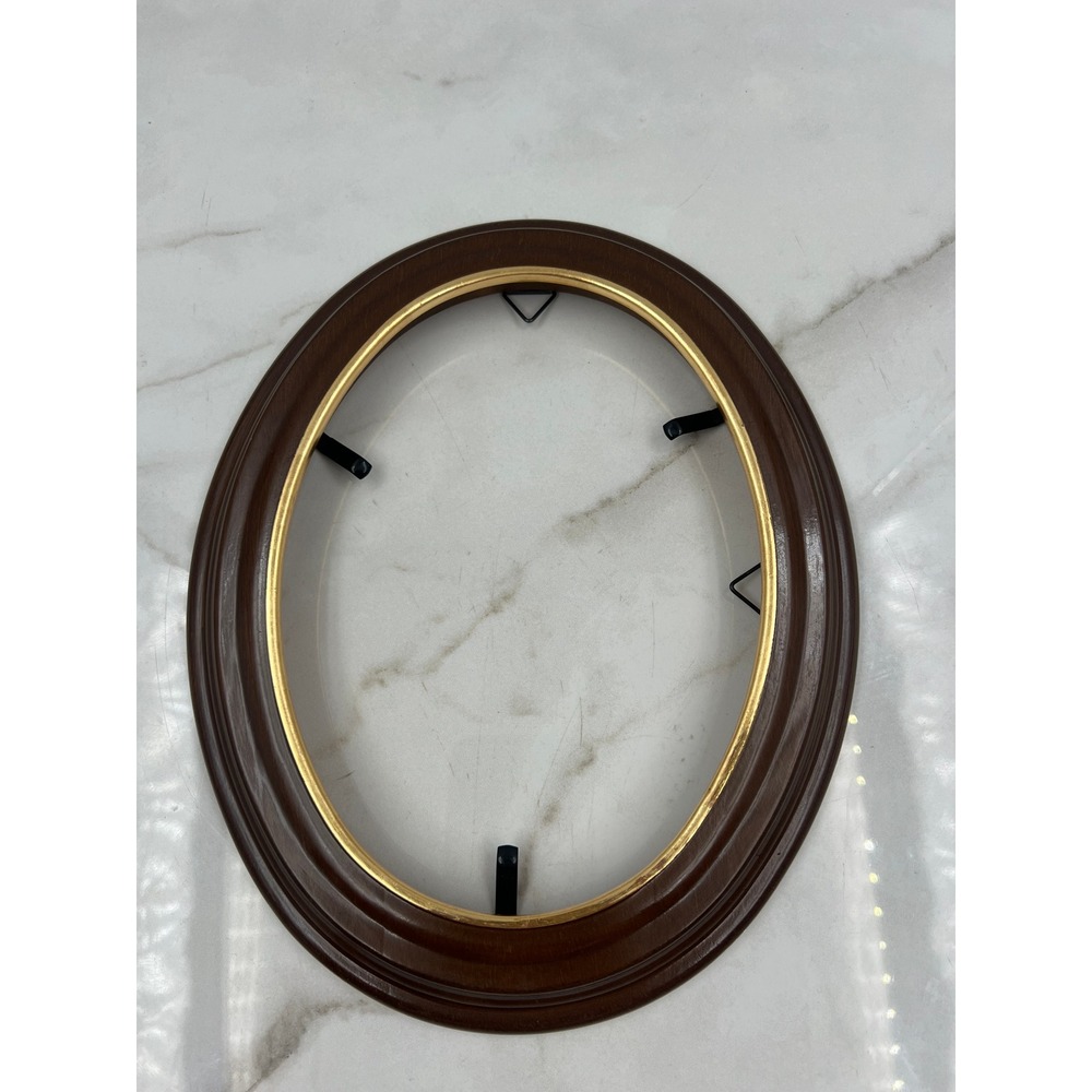 Van Hygan & Smythe CS95 Oval Wood Wall Frame Brown Gold Trim 8.5x10.5